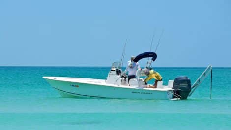 People fishing in the Gulf of Mexico