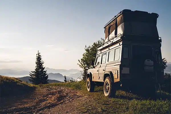 SUV On Mountain Top